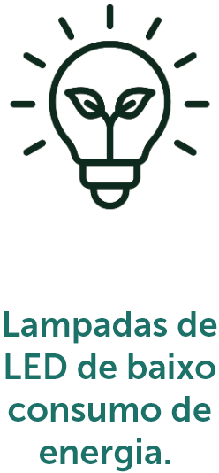 Lampadas de LED de baixo consumo de energia. 